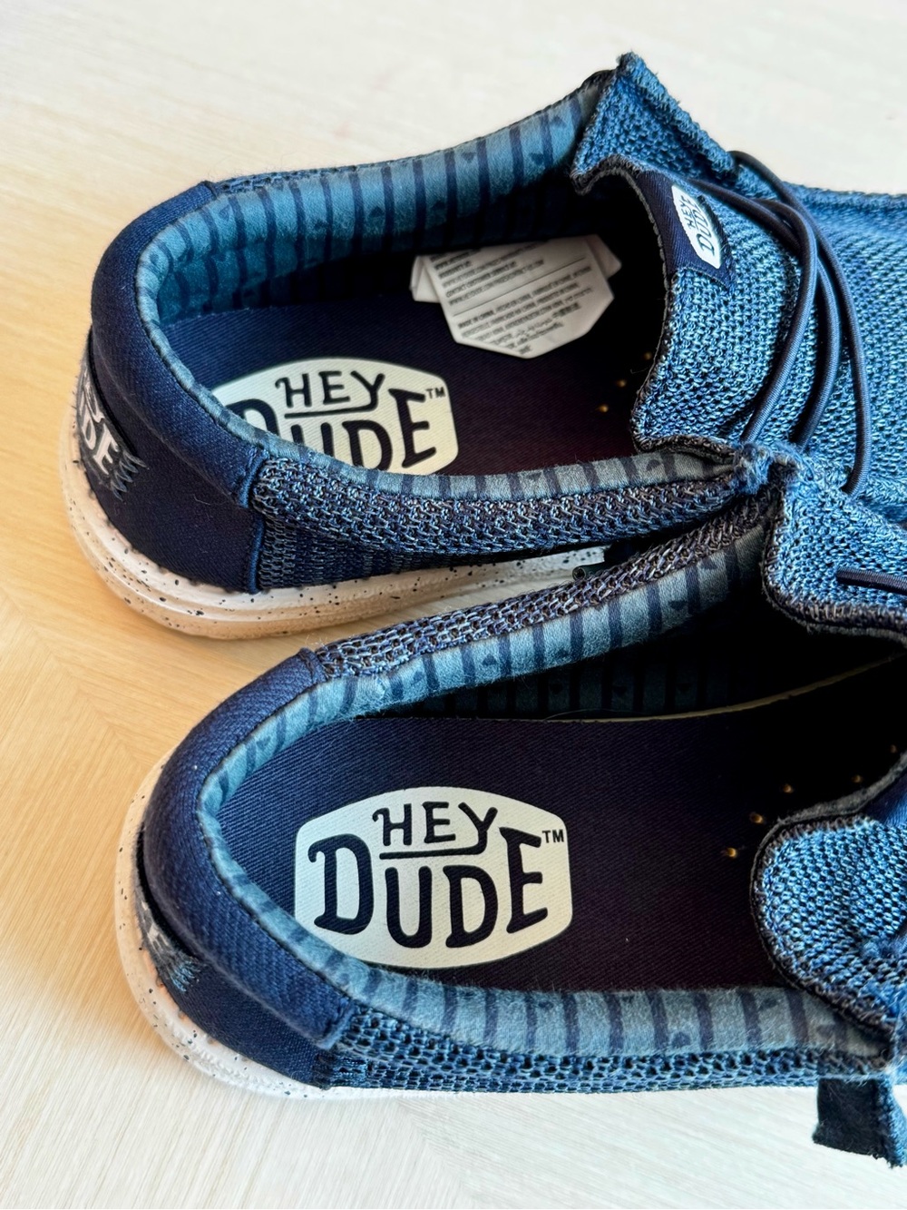 HEYDUDE Men’s Shoes Bundle – 2 Pairs Black & Navy Slip-Ons - Picture 6 of 11